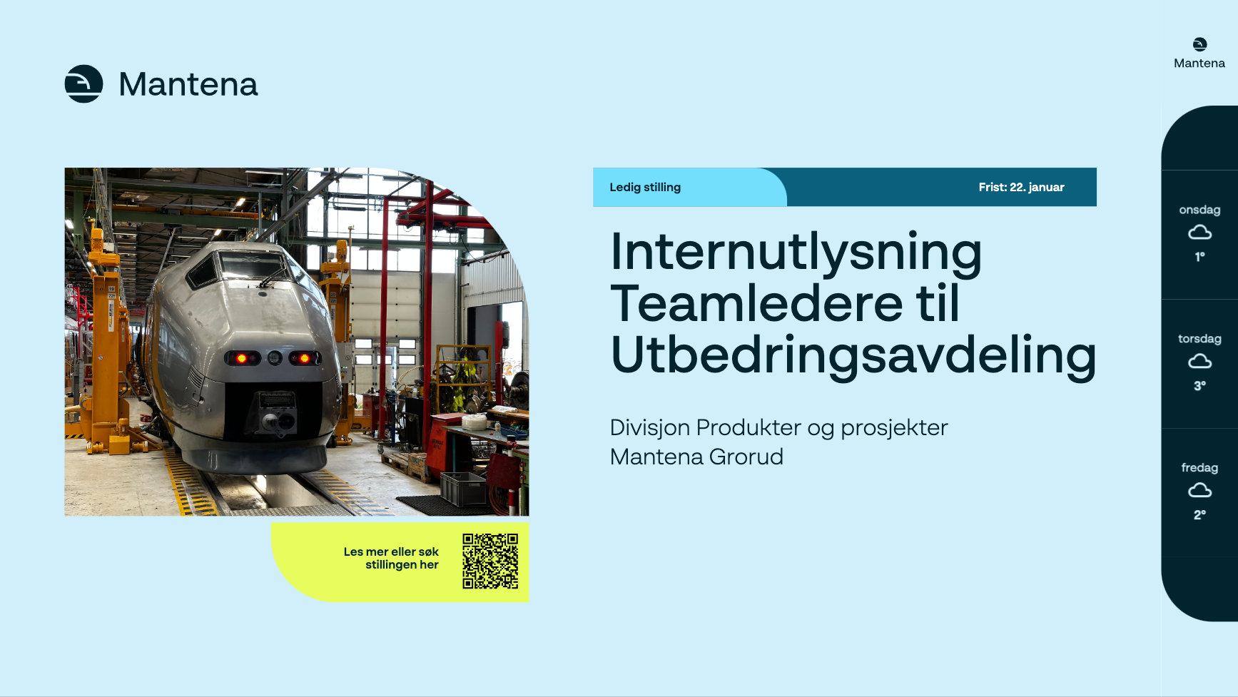 API mal for visning av interne og eksterne stillingsannonser.