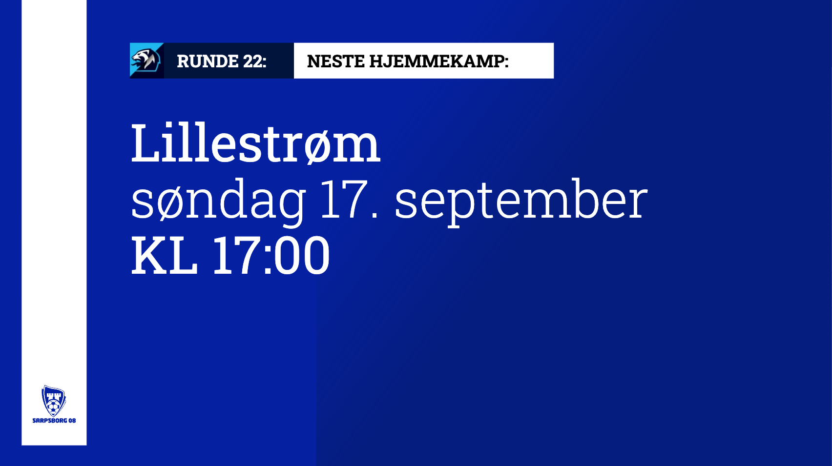 Mal for neste hjemmekamp som automatisk oppdateres. Henter informasjon fra fotballdata.no