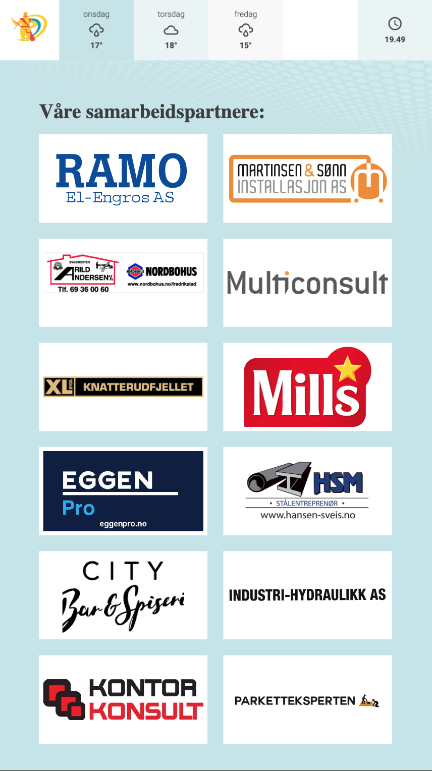 Sonsorlogoer hentes direkte fra klubbens nettside og er alltid oppdatert.