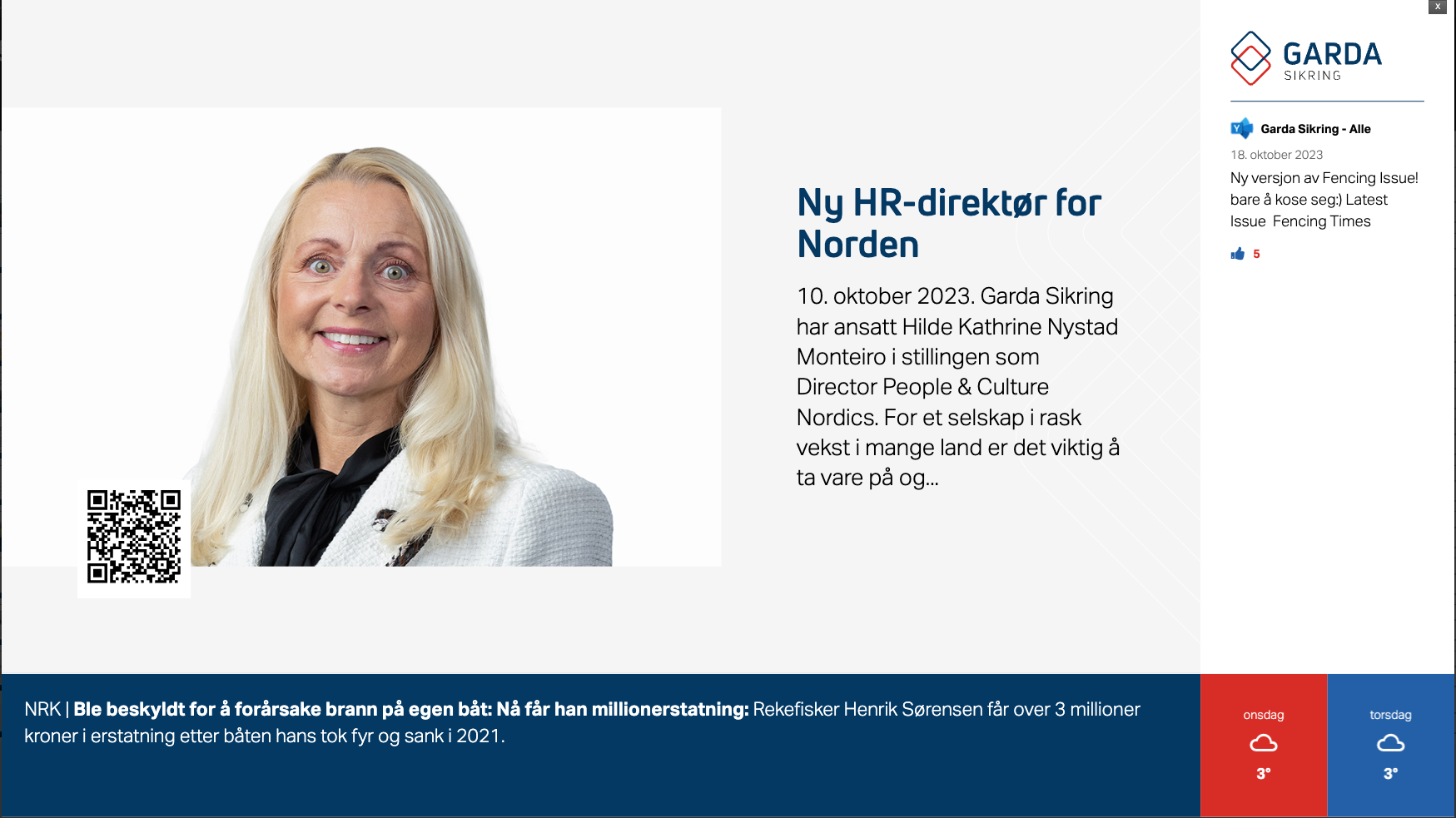 Eksempel på manuell nyhet.