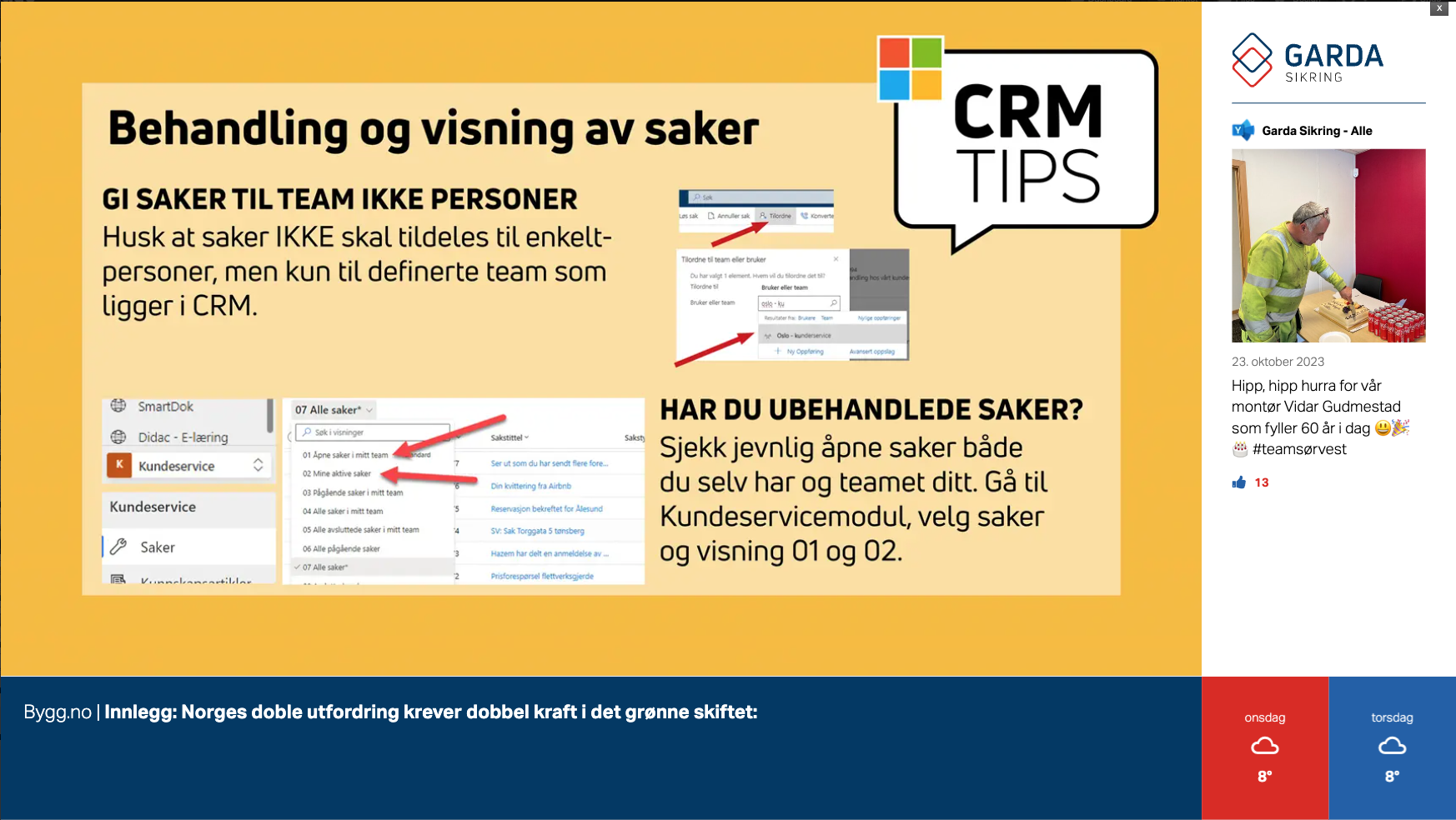 Eksempel på mal for visning av filer.