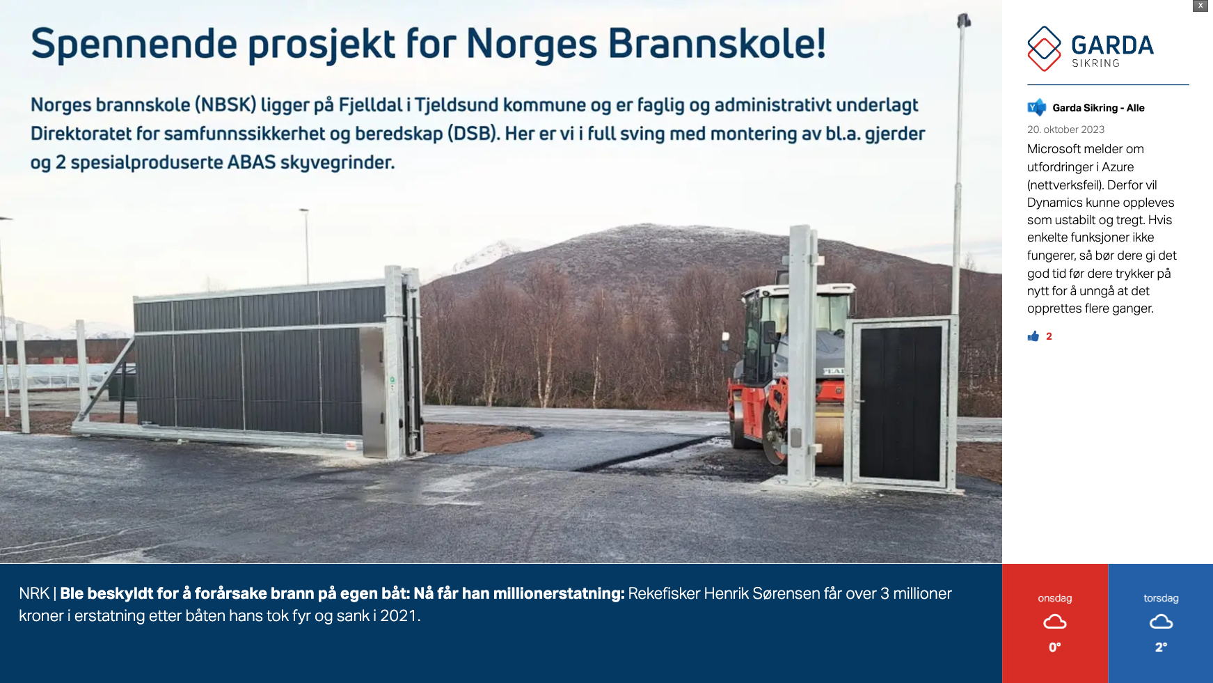 Eksempel på mal for visning av bilder.